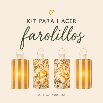 Kits de materiales para hacer pantallas en forma de farolillo para lámparas