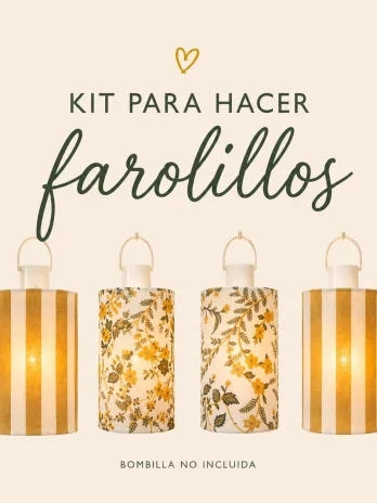 Kits de materiales para hacer pantallas en forma de farolillo para lámparas
