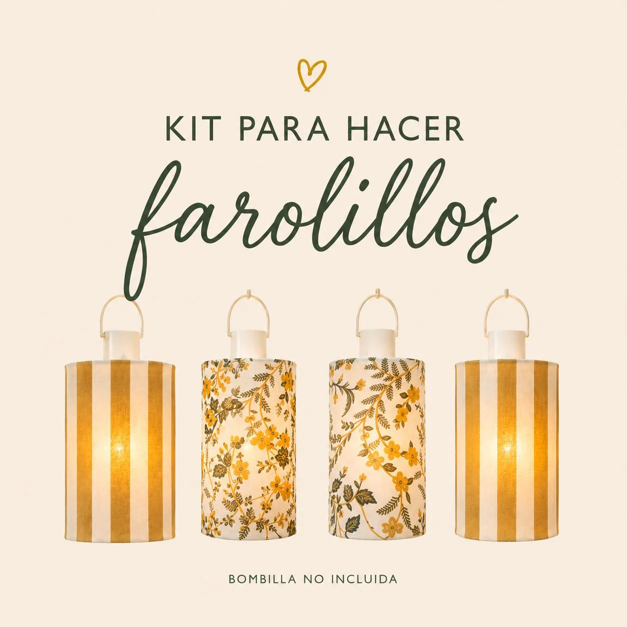 Kits de materiales para hacer pantallas en forma de farolillo para lámparas